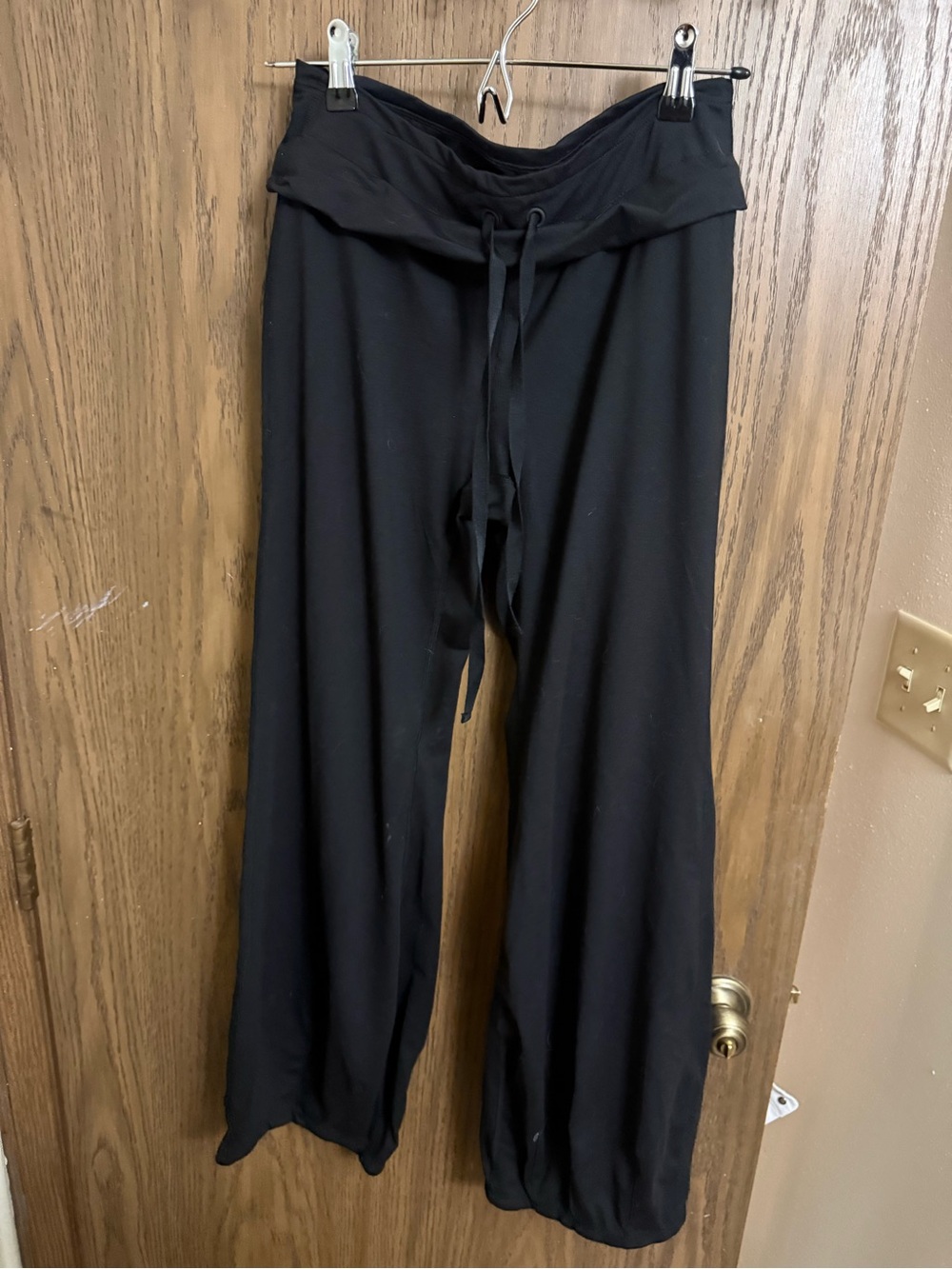 Free people bubble Black Wide-Leg Lounge Pants